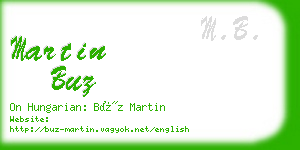 martin buz business card